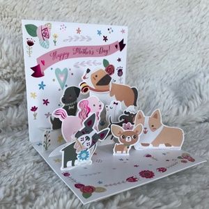 Up With Paper 1377 Happy Mother's Day Puppies Dogs Hearts Love 3D Card